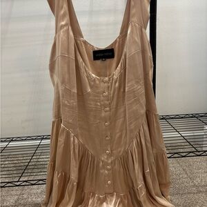 Vanessa Mooney Champagne Satin dress